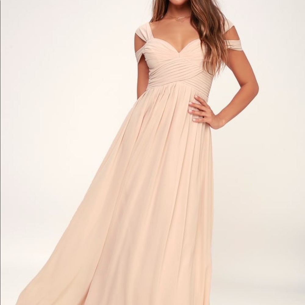 Lulu’s Make Me Move Blush Maxi dress
